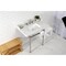 Kingston Brass 36 Carrara Marble Console Sink with Stainless Steel Legs, Marble WhitePolished Nickel LMS36M8SQ6ST - alternate 6